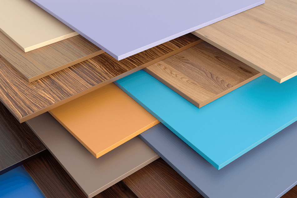 Разноцветни плоскости от ПДЧ