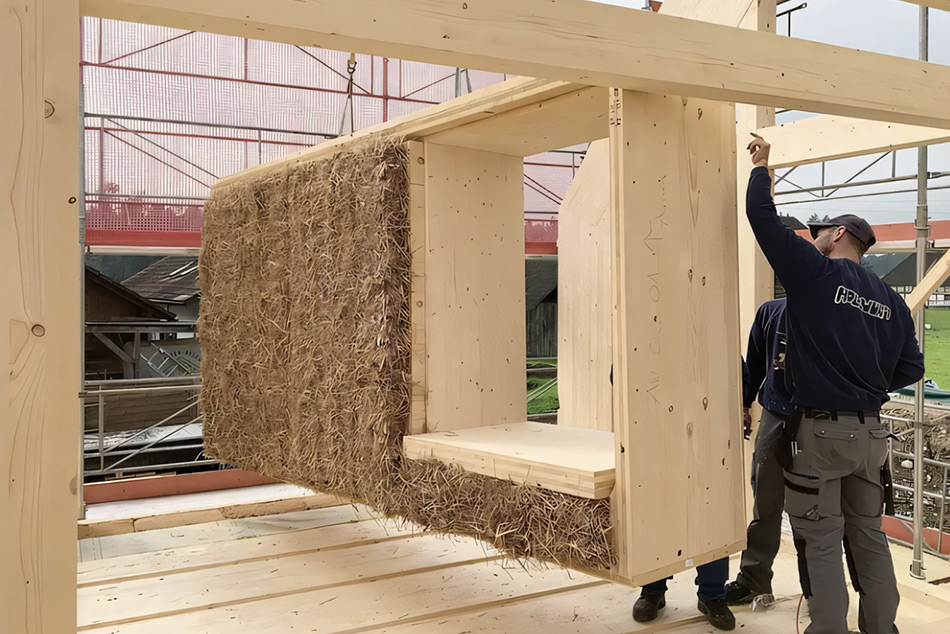 Сламените бали отново се използват в строителството